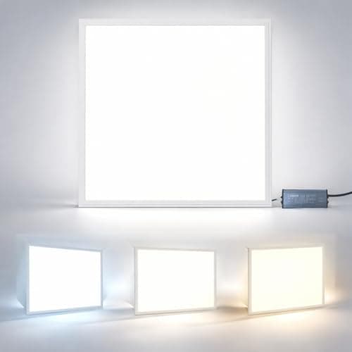 Image of Brightex 40W LED Panel Light 600x600mm | 3600LM Ultra Bright Office Ceiling Panel | CCT Selectable 3500K / 4000K / 6500K | Recessed or Suspended LED Ceiling Light | Flat Square Panel for Offices, Shop