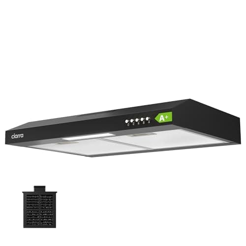 Image of CIARRA ASB6903D 60cm Visor Cooker Hood Undercabinet Hoods Wall Mounted Kitchen Extractor Fan 600mm Top Vented Range Hood
