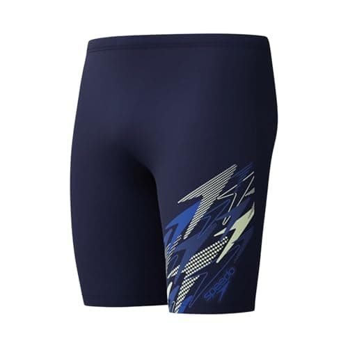 Image of Speedo Men's Medley Logo Swim Jammer, Navy Blue, 32