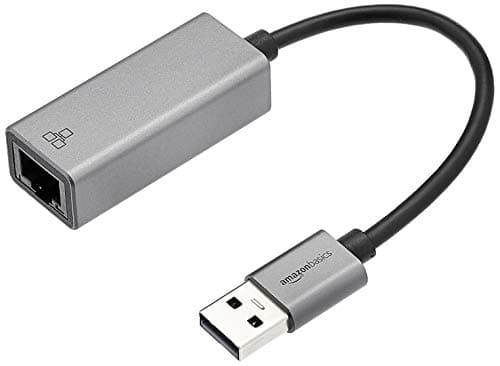 Image of Amazon Basics Aluminum Gigabit USB 3.0 to Ethernet Adapter - Compact Plug and Play Network Adapter, Grey