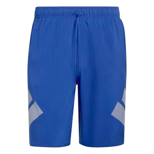 Image of adidas Men's Logo Swim Shorts 8 INCH, semi Lucid Blue/White, L