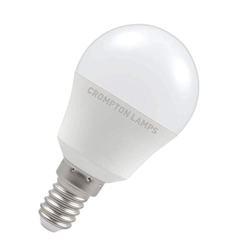 Image of Crompton Lamps LED Golfball 5.5W SES-E14 (40W Equivalent) 4000K Cool White Opal 470lm SES Small Screw E14 Round Frosted Light Bulb