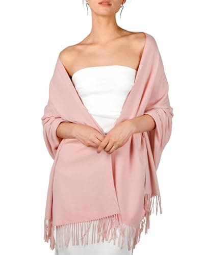 Image of FURTALK Womens Scarf Ladies Pashmina Shawls and Wraps Large Soft Warm Blanket for Gifts Winter, Pink