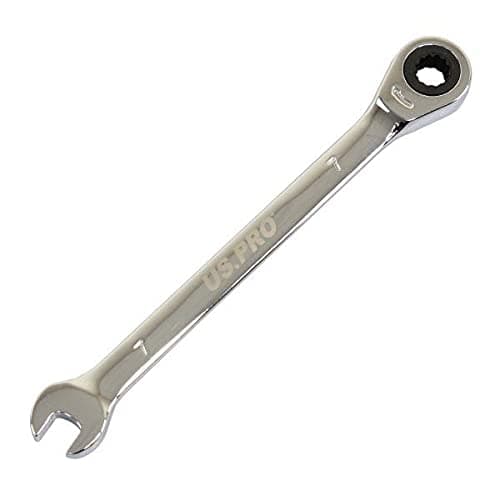 Image of US PRO Tools 7mm Ratchet Spanner Wrench 72 Teeth Open & Ring End Wrench 3568