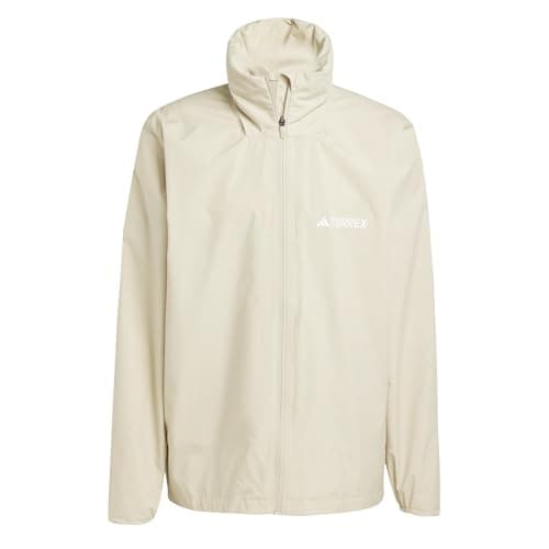 Image of adidas Men's Terrex Multi Essentials 2 Layer Rain Jacket, savannah, M