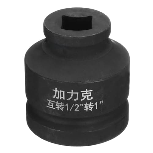 Image of sourcing map 4 Point Square Socket 1/2" Drive by 1" 4-Point Square Impact Socket 40CR Blackening Standard Wheel Sockets Pneumatic Socket Tool for Auto Repair Mechanical Maintenance Home Use