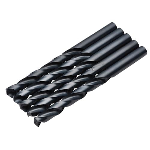 Image of Draper 5pcs Black HSS Drill Bit, 10.0mm x 133mm - 08838 - for Metal, Wood and Plastic