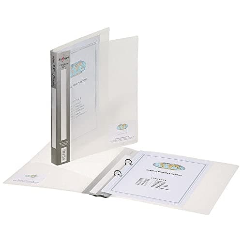 Image of Snopake Superline Ring Binder Polypropylene 2 O-Ring 25mm Size A4 Clear Ref 10183 [Pack 10]