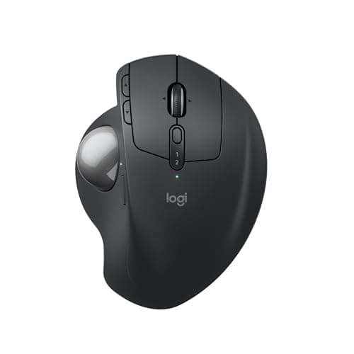 Image of Logitech MX Ergo S mouse trackball wireless avanzato, mouse ergonomico wireless ricaricabile USB-C con Bluetooth e dongle crittografato, 6 pulsanti programmabili, per PC/Mac - Grafite