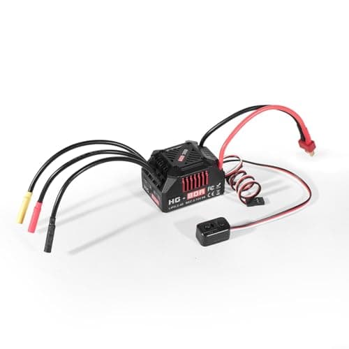 Image of Glomc Waterproof 80A Brushless Esc Sensorless Speed Controller With Fan For 1/10 Scale Rc Car Buggy Truck 2-4S For Lipo Battery Black(C)
