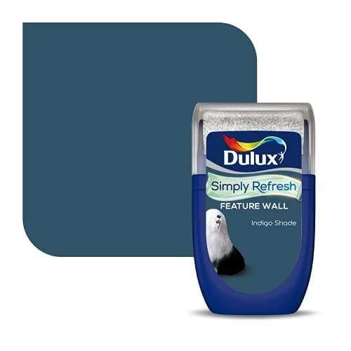 Image of Dulux Simply Refresh Feature Wall Matt Emulsion Paint - Indigo Shade - 30 ml (Pack of 1), 5569261