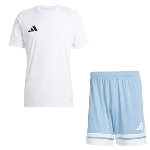 Image of Addias Men's Jersey Set White Light Blue Squadra 25 g/mL - Sportswear Set