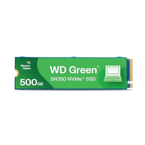 Image of WD Green SN350 500GB M.2 NVMe SSD, with 2400MB/s Read Speed and Up to 1500MB/s Write Speed