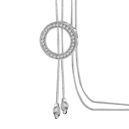 Image of Mecool Long Sweater Necklace Chain Circle Pendant Necklace | Long Necklaces for Women | Women's Pendants | Costume Jewellery | Fashion Jewellery for Women