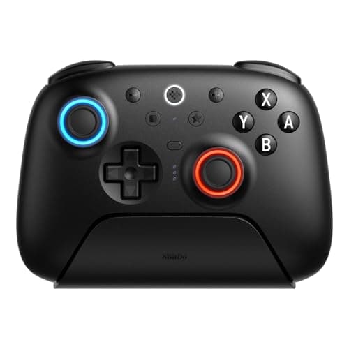 Image of 8Bitdo Ultimate 2 Bluetooth Controller for Switch, Switch 2 & Windows PC, Switch Pro Controller with TMR Joysticks, Switchable Hall Effect/Tactile Triggers, Vibration and Motion Control, RGB, Black