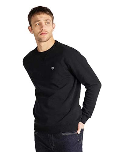 Image of Lee Men's Plain Crew Sweatshirt, Black (Black 01), XL