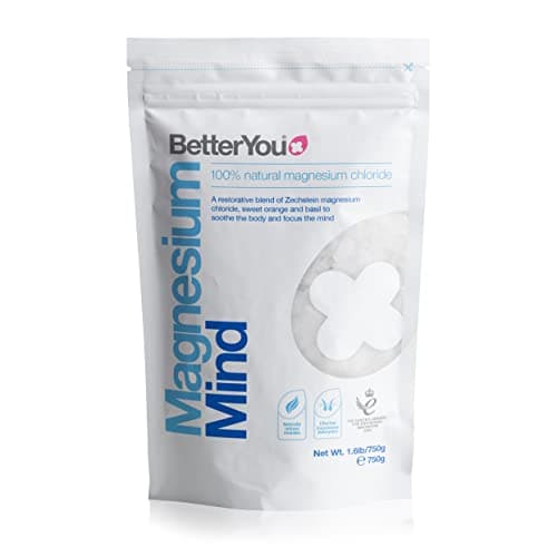 Image of BetterYou Magnesium Mind Bath Flakes, Blend of Pure Zechstein Magnesium Chloride with Revitalising Essential Oils, Sweet Orange and Basil to Sooth Body and Mind, 750g
