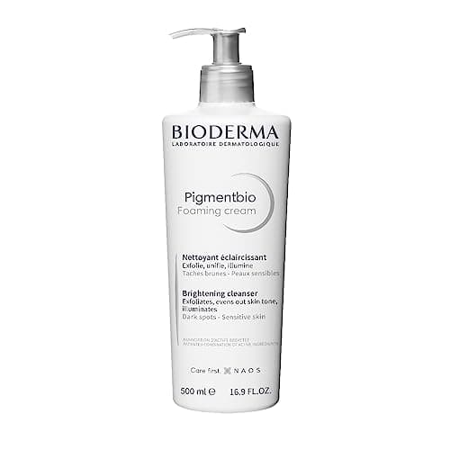 Image of Bioderma Pigmentbio Foaming Cream with Pump - Brightening & Exfoliating Cream Cleanser, Dark Spot & Pigmentation Reducer, Gently Evens Skin Tone - 500ml