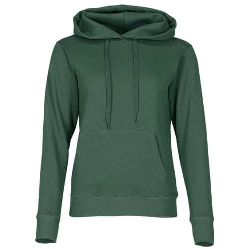 Image of Fruit of the Loom Ladies Lady Fit Hooded Sweatshirt/Hoodie (S) (Bottle Green)