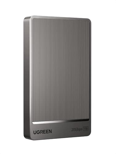 Image of UGREEN 1TB Portable SSD UP to 2000MB/s, USB C SSD External Hard Drive with USB 3.2 Gen 2x2, External Solid State Drive Compatible with iPhone 16, PC, Windows, MAC, Xbox, PS3/4