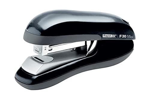 Image of Rapid F30 Fashion Half Strip Stapler, 30 Sheet Capacity, Flat Clinch Stapling, Ergonomic Design, Black, 23256500