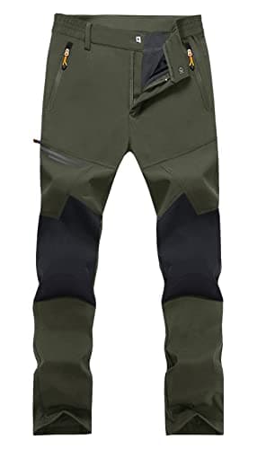 Image of EKLENTSON Men's Outdoor Walking Trousers Quick Dry Lightweight Water Resistant Trousers Breathable Hiking Trousers Army Green,34