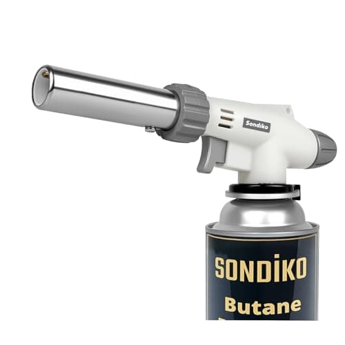 Image of Sondiko Butane Torch, Waterproof and Wind-Resistant Industrial Torch, Refillable Power Soldering Torch, Adjustable Flame Torch Lighter for Metal Welding, Baking Outdoor (Butane Gas Not Included)
