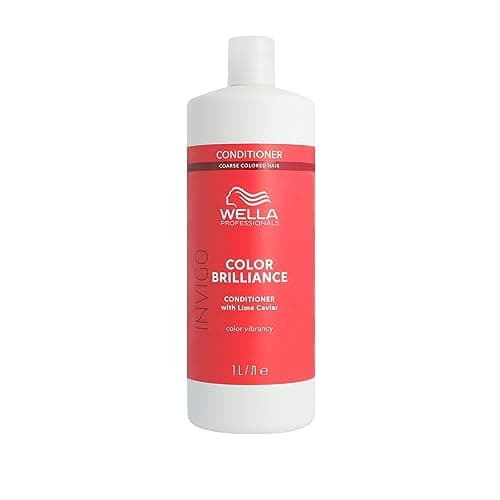 Image of Wella Professionals Invigo Color Brilliance Vibrant Color Conditioner - Boost Shine, Colour Vibrancy & Hair Colour Protection - Hair Care for Coarse Hair 1l