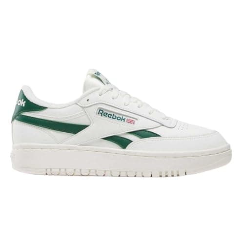 Image of Reebok Women's Club C Double Revenge Trainers, Chalk Chalk Dark Green, 3 UK