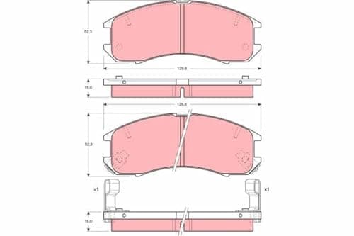 Image of TRW Brake Pads Set GDB981