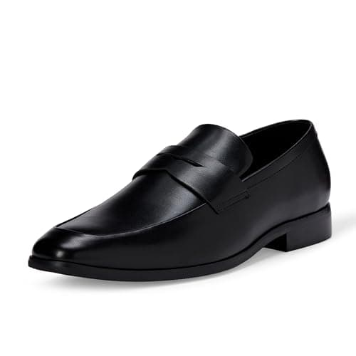 Image of Amazon Essentials Men's Square Apron Toe Penny Loafers, Black, 9 UK