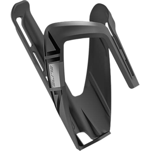 Image of Elite Ala Bottle Cage Black Skin Soft Touch – Lightweight Fibre-Reinforced Bike Bottle Holder with Flexible Wing Arms – Secure Grip – For Road Bike, MTB & Gravel Cycling