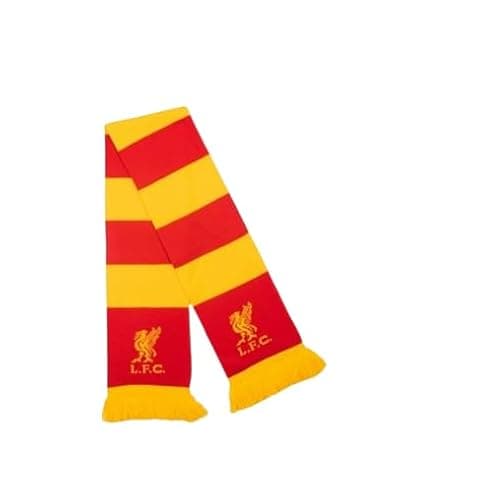 Image of Liverpool F.C. Red and Yellow Crest Liverbird Bar Scarf