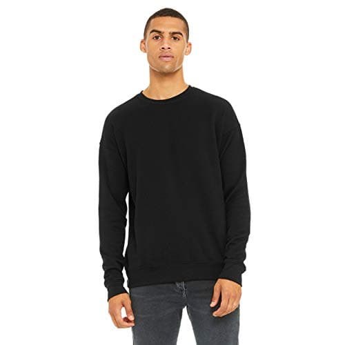 Image of Bella Canvas Fleece Crewneck XS - Black - Unisex
