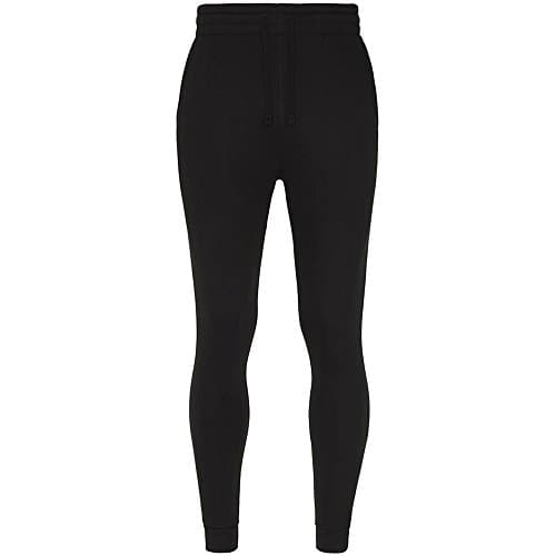 Image of AWDis Just Hoods JH074 Tapered Track Pants -Jet Black- M