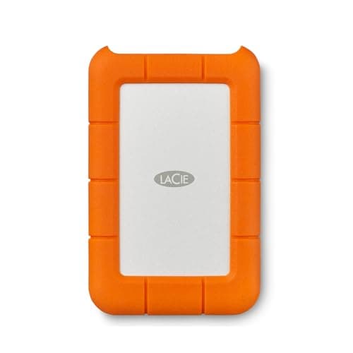 Image of LaCie Rugged Mini 4TB — shock‑resistant, USB‑C Portable External Hard Drive, 2.5‑inch, for Mac & Windows — Rescue Data Recovery included