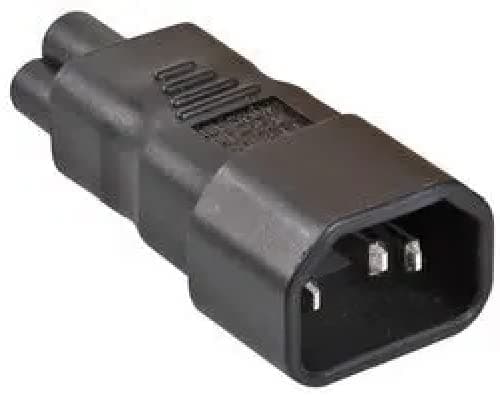 Image of Auline IEC Female Kettle C13 C14 to C5 Clover Leaf Cable Adaptor Convertor
