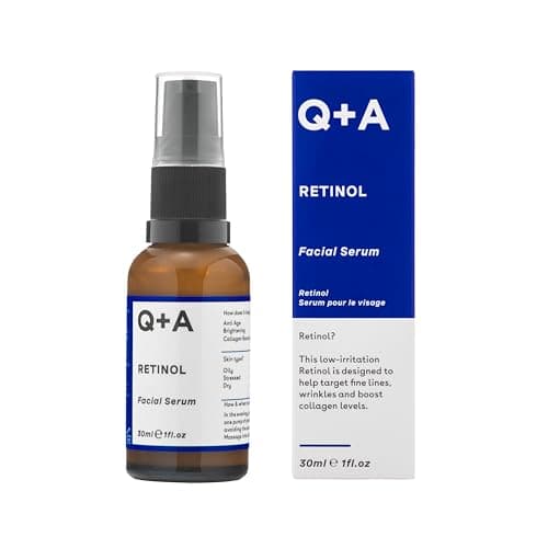 Image of Q+A Retinol Facial Serum (30ml), Face Serum Skincare with Retinol, Squalane & Bisabolol, Smooths Fine Lines, Evens Skin Tone & Boosts Radiance, Vegan & Fragrance Free
