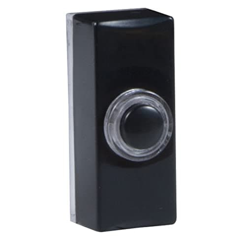 Image of Byron 7720 Wired Illuminated Bell Push, Black, 2 Wire