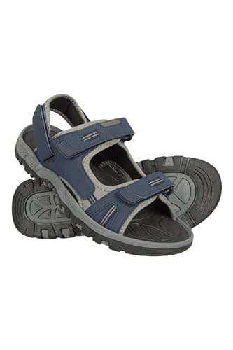 Image of Mountain Warehouse Z4 Mens Sandals - Neoprene Lining Shoes, Hook & Loop Strap, Phylon Midsole Beach Shoes, Suede Upper - For Spring Summer Travelling, Walking Petrol Adult Shoe Size 7