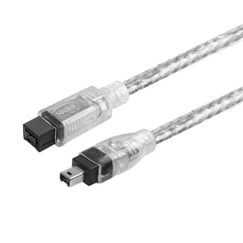 Image of Herfair FireWire IEEE 1394B Cable,9 Pin to 4 Pin Male to Male Cord,Data Transfer Adapter,FireWire 400 DV iLink Converter for Laptop to Camcorder,DV Camera to Computer Cable 1m