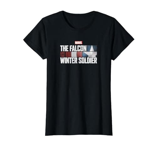 Image of Marvel The Falcon and the Winter Soldier T-Shirt, Women, Black, Large