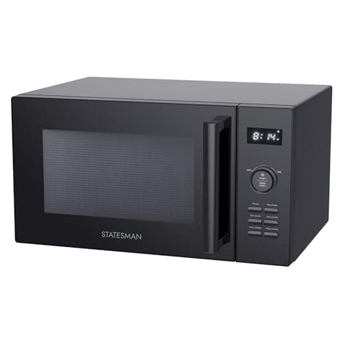 Image of Statesman 25L 900W Black Digital Combination Microwave Grill & Oven with Stainless Steel Interior - 11 Power Levels, 10 Auto Cooking Programmes, 95 Minute Timer - SKMC0925SB