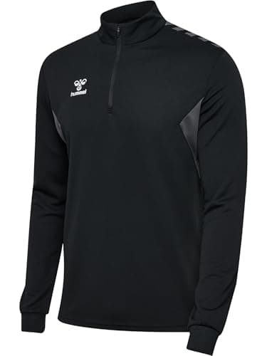 Image of hummel Hmlauthentic Men's Half Zip Sweatshirt Black
