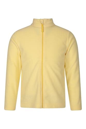 Image of Mountain Warehouse Camber II Kids Full-Zip Fleece - Comfy, Lightweight Sweatshirt, Full-zip, For Boys & Girls - For Spring Summer, Camping, Outdoors & Hiking Pale Yellow Kids Size 9-10 Years