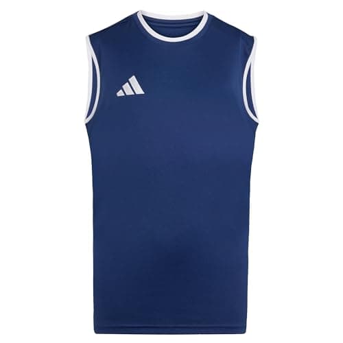 Image of adidas Unisex Kids Entrada26 Sleeveless Jersey Kids, Team Navy Blue 2/White, 11-12 Years
