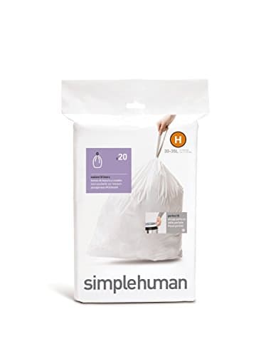 Image of simplehuman - code H, custom fit bin liners, 20 pack