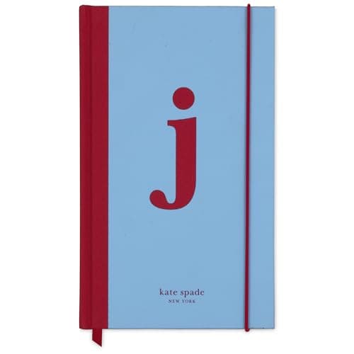 Image of kate spade new york Just Mine Notebook Journal, Monogram Cloth Hardcover Journal, 8.25" x 5.25", Diary Includes 168 Lined Pages, (J)
