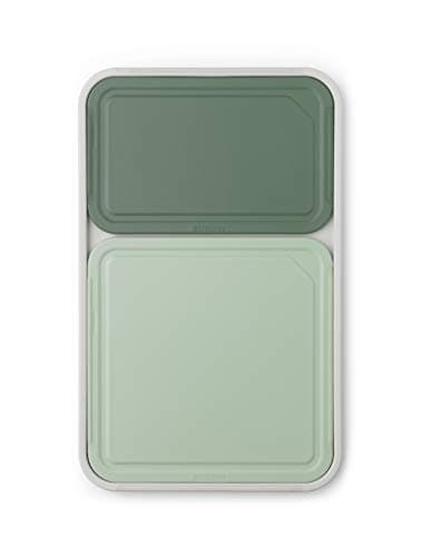 Image of Brabantia Tasty+ 3 Piece Chopping Board Set (S,M & L) Space Saving, Non-Slip, Dishwasher Safe Cutting Boards with Drainage Grooves Mixed
