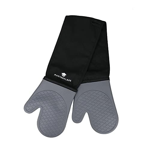 Image of MasterClass Oven Gloves, Silicone, Grey